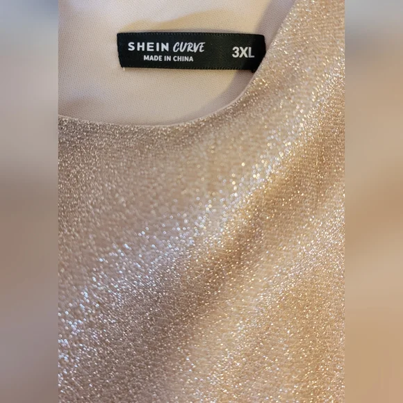 Plus size Glitter Pleated Dress Long 3XL - Picture 7 of 12